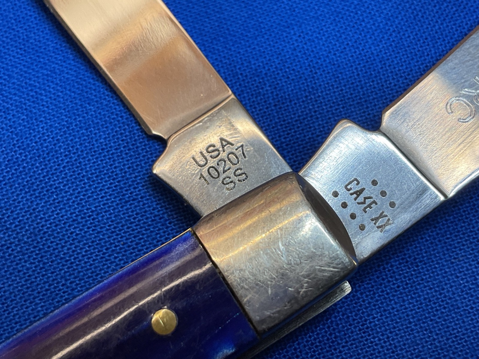Case XX 10207 Blue Pearl Kirinite Mini Trapper USA