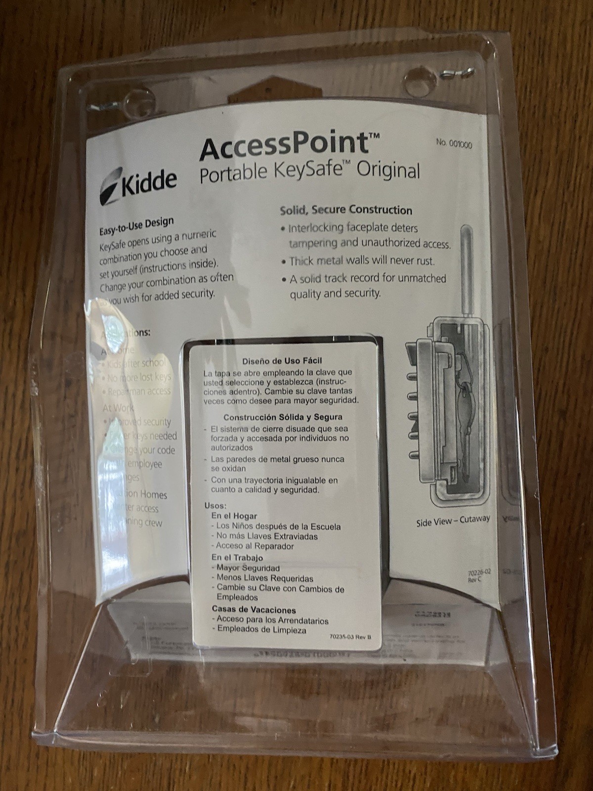 Kidde Access Point Portable Key Safe 3 Keys Combination Spare Lockbox