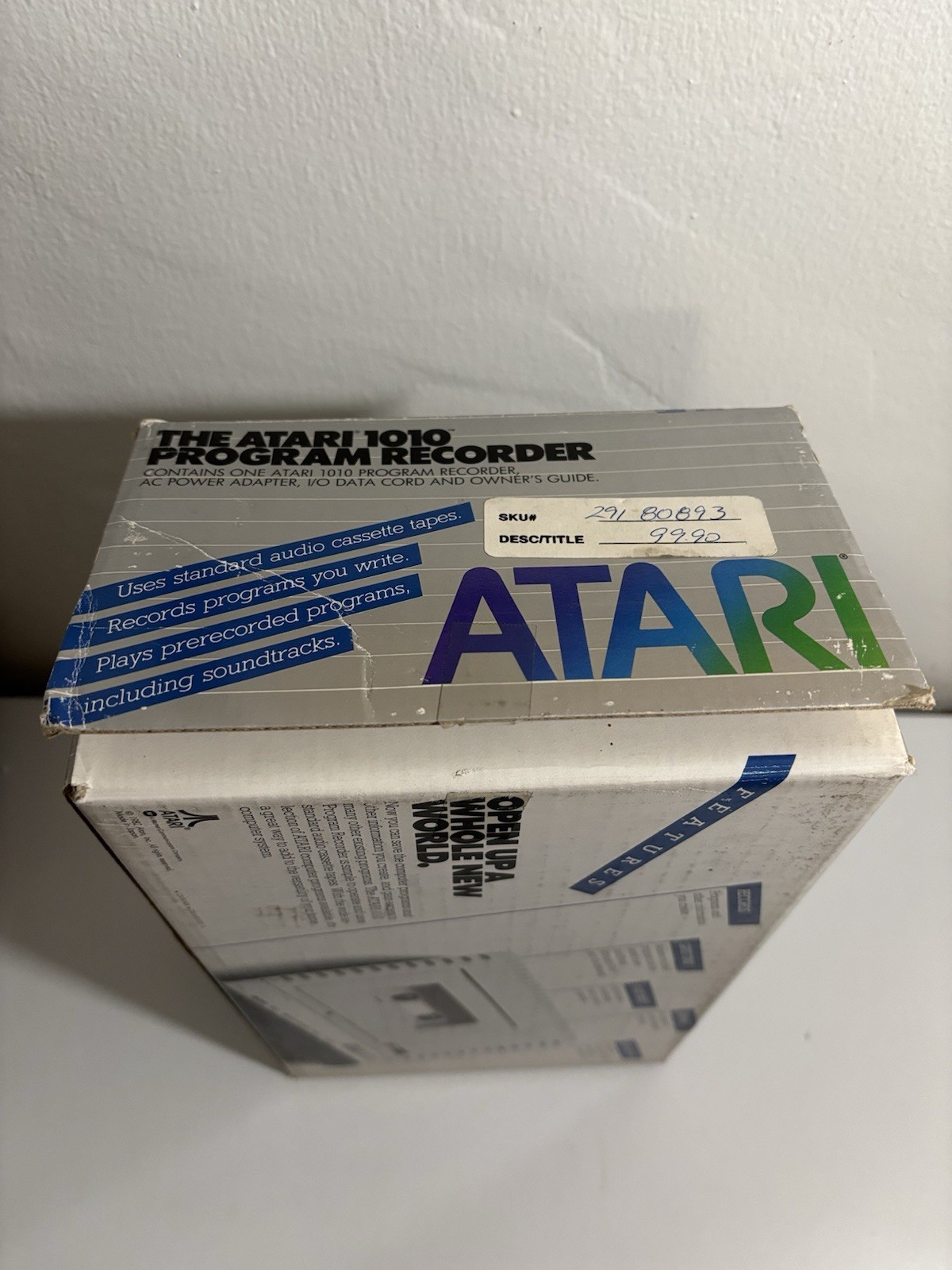 Vintage The Atari 1010 Program Recorder - Power Supply & Owners Guide in Box