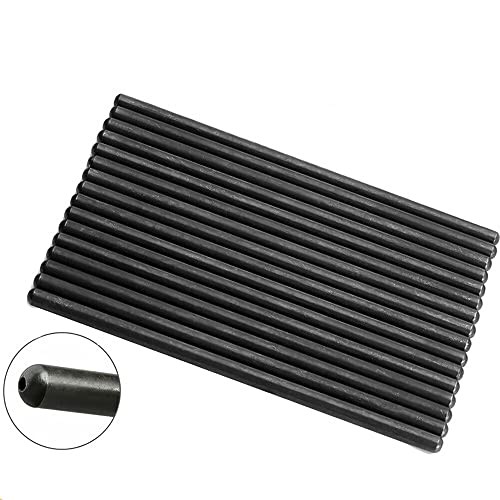 LS 5/16" Hardened 7.400" Chrome Pushrods, 16pcs Pushrod Kit Fit for GM LS1 LS2