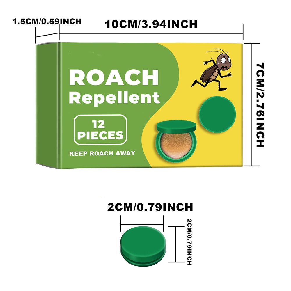 12 Pack Roach Killer, Roach Bait Powerful Cockroach Traps Infestation Control