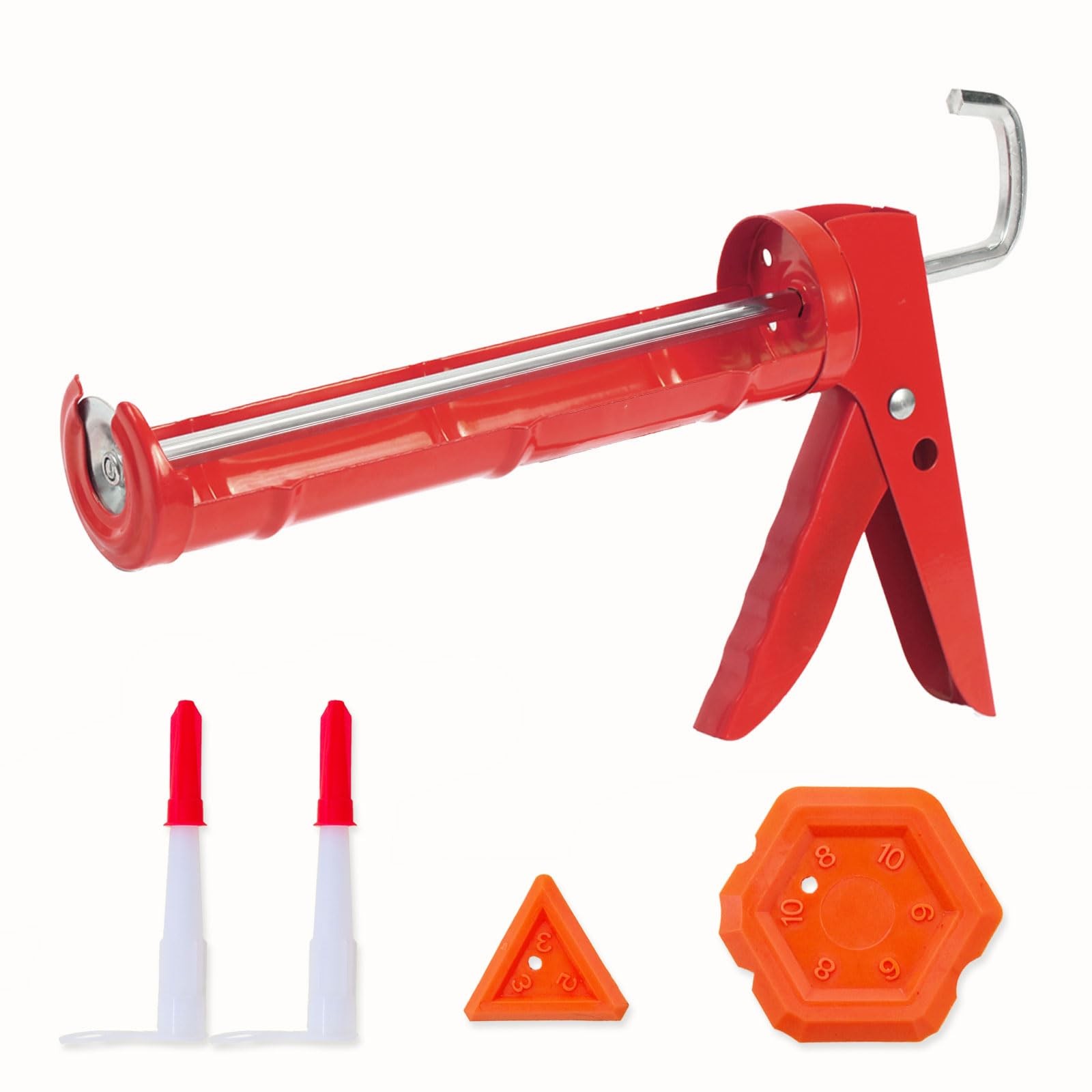 Holothurian Caulking Gun, Caulk Gun No 10:1 Thrust Ratio | 1 Pack, Red