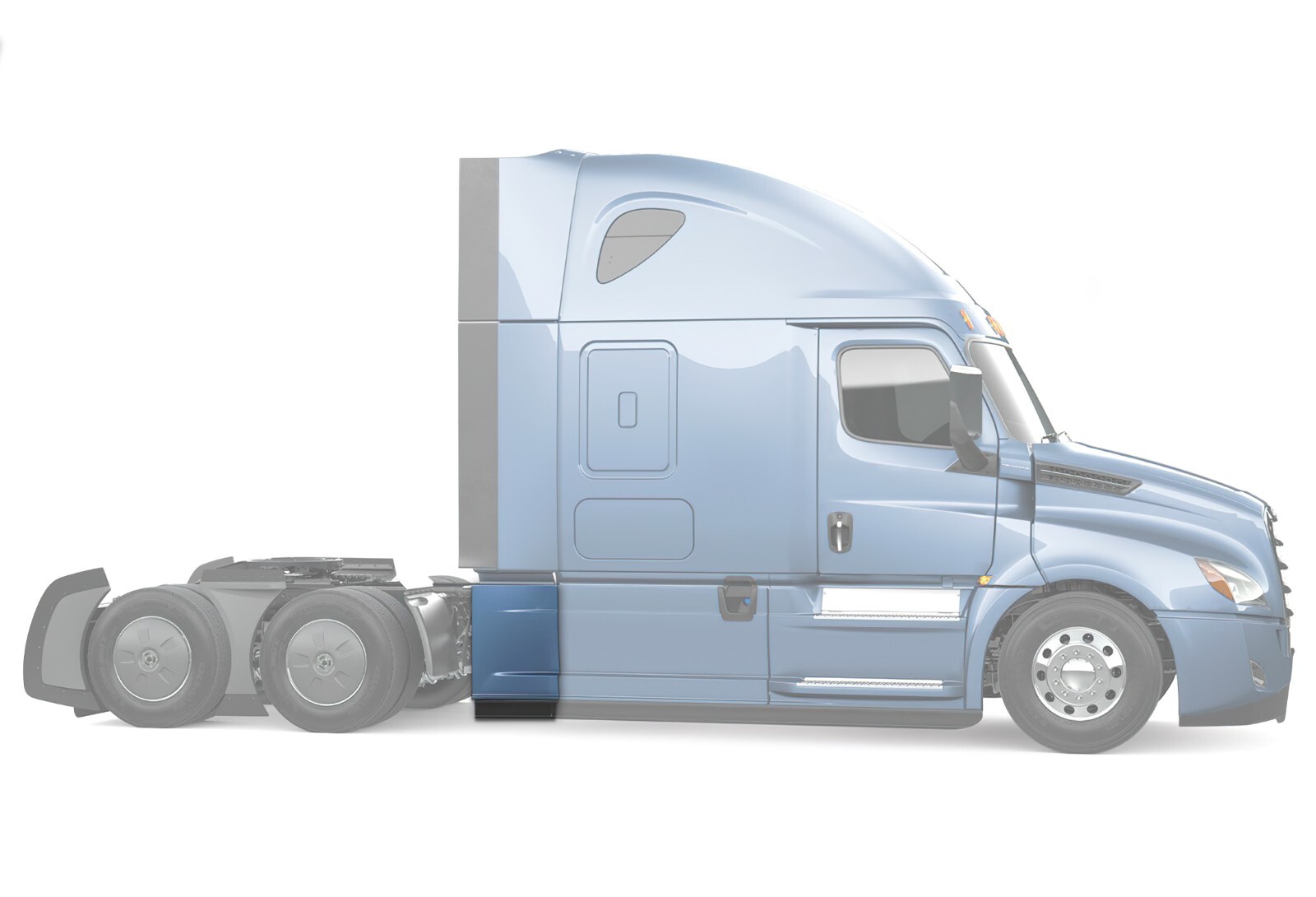 Rear Skirt Fairing Panel w/ Stripe Right Side Freightliner Cascadia 2018+