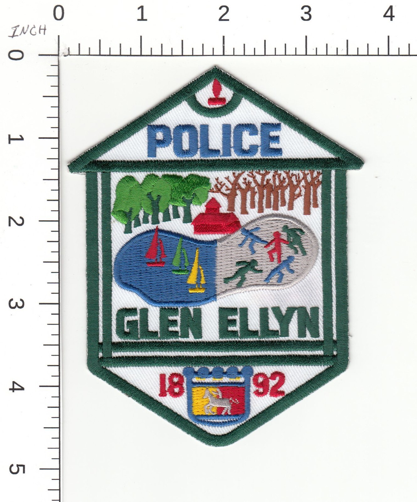 GLEN ELLYN OS LAKE SCENE -- ILLINOIS POLICE COLLECTIBLE PATCH