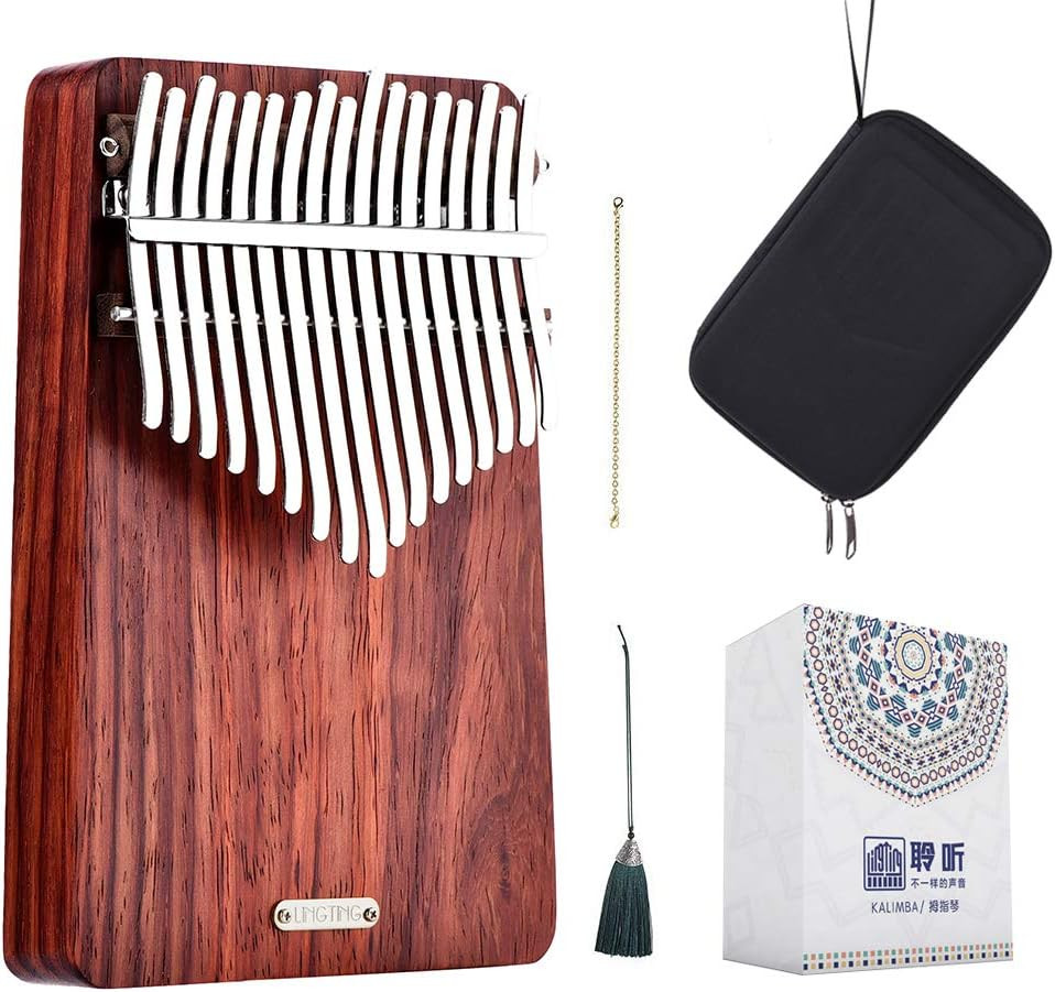 Kalimba 17 Keys Thumb Piano Mbira Finger Piano Gift for Adult Beginners Professi