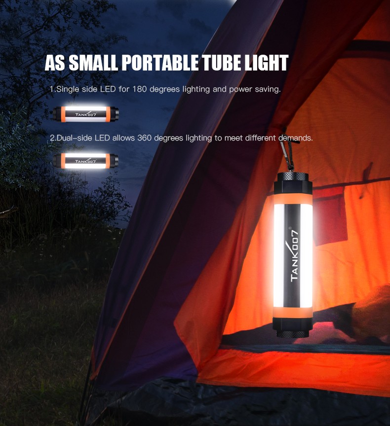 600lm Portable LED Camping Lantern Light Rechargeable Super Bright Flashlight