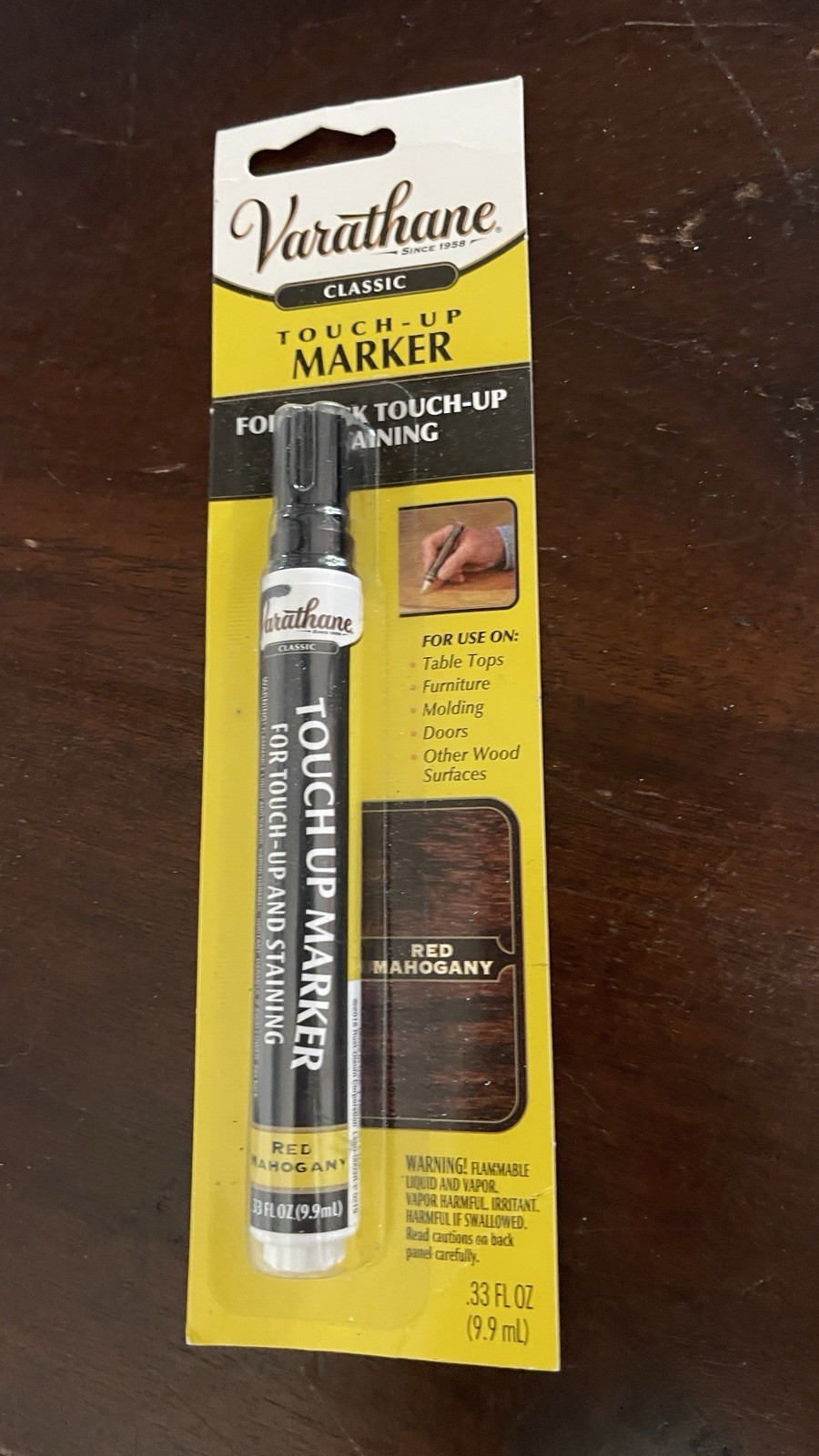 Varathane Touch-Up Marker, 0.33 fl oz, Red Mahogany- NEW/ SEALED