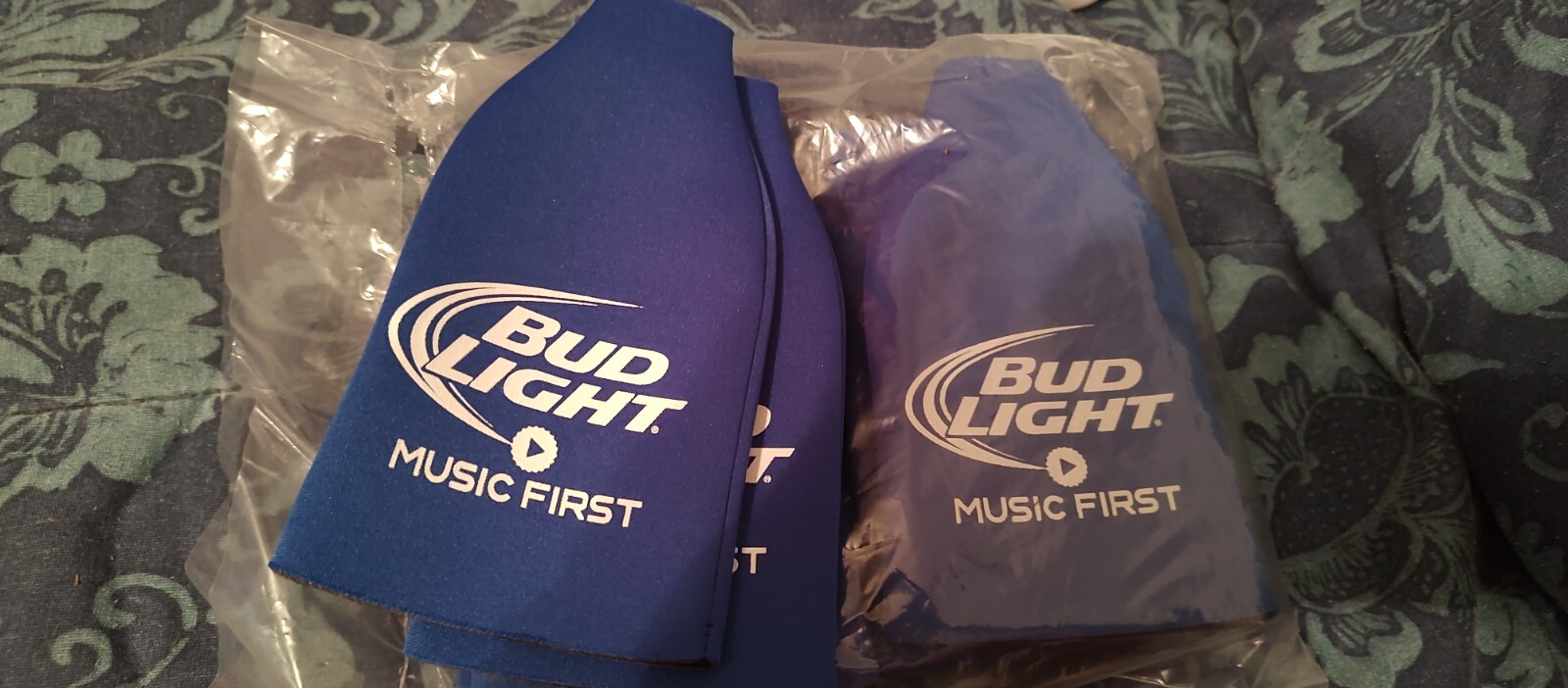 NEW Eight (8) Bud Light Music First Beer Bottle Koozie Cooler Coolie NEW