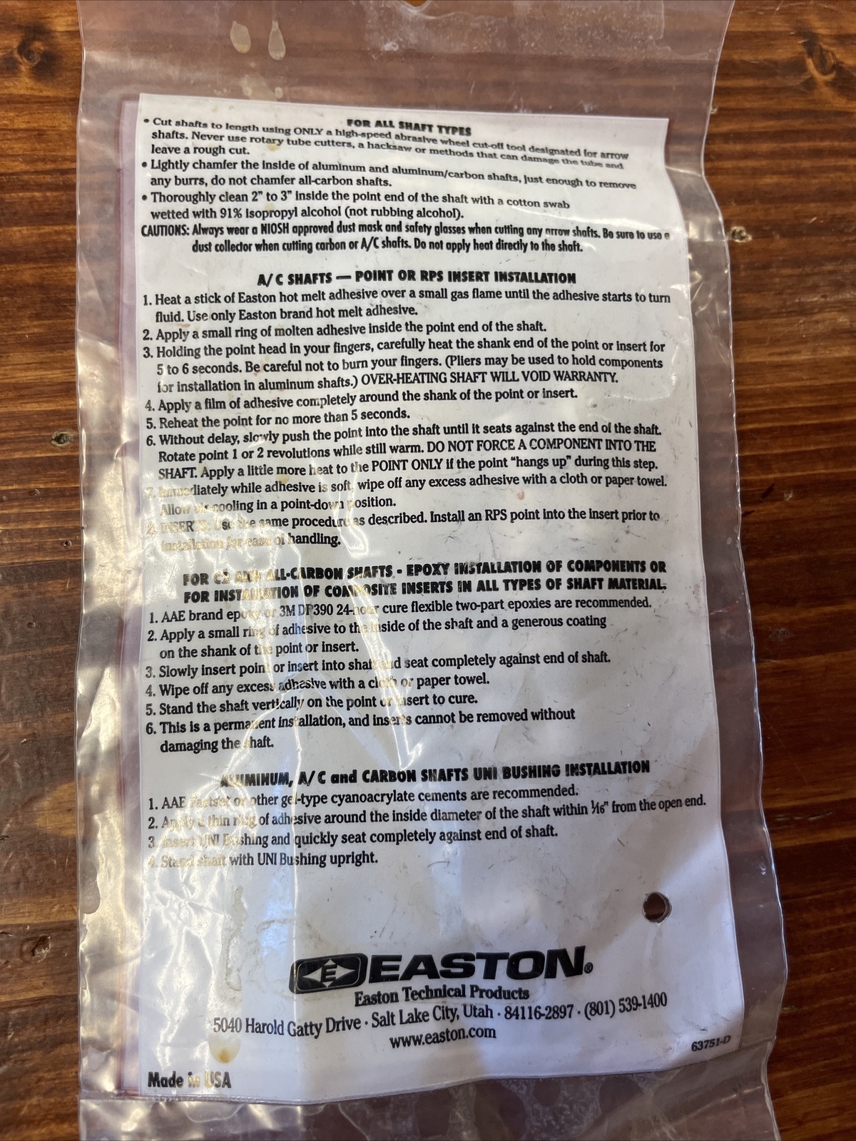 Easton Authentic Components Uni Bushing Super Nock 2114 6.8 Grains 12pcs