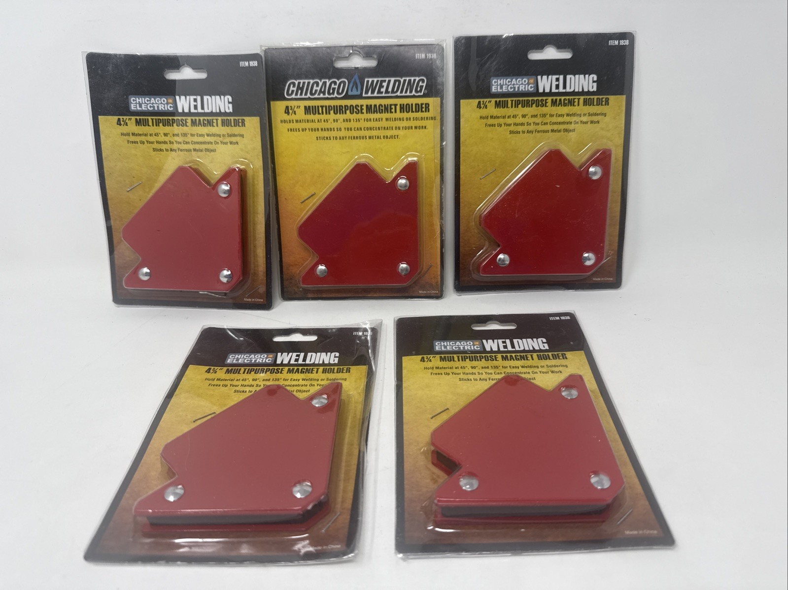 5 Chicago Welding Electric Red Welding 4 3/4" Multipurpose Magnet Holder NIP
