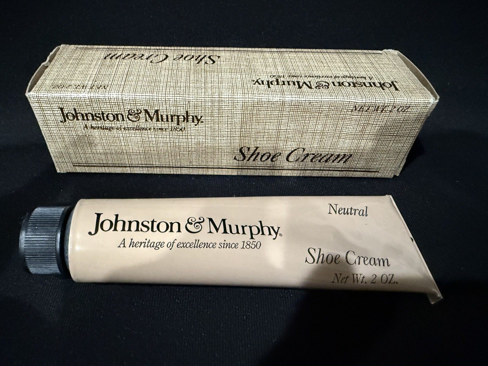 NEW Johnston & Murphy Shoe Cream 2 oz Neutral 93-154