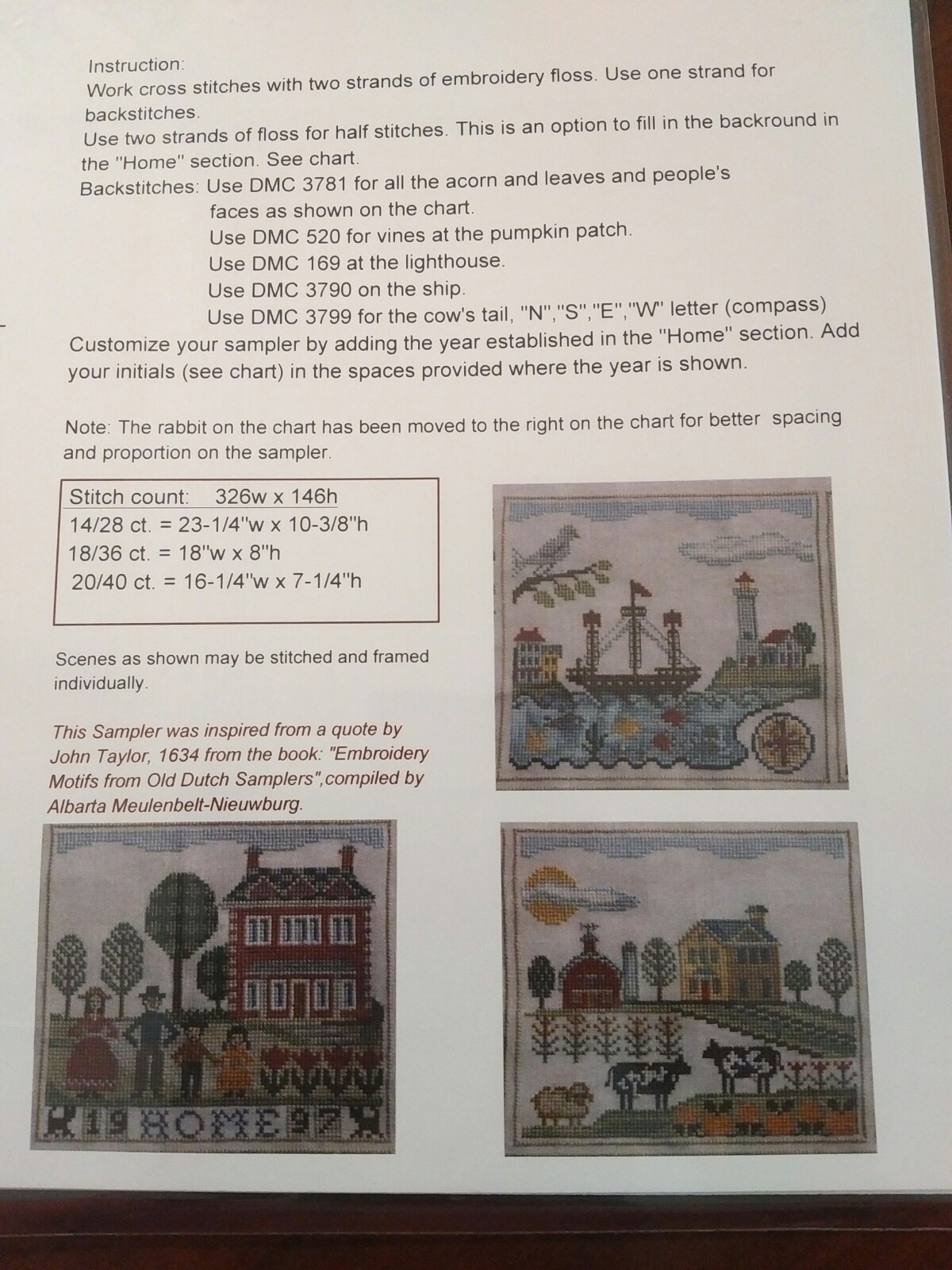 WITH THE NEEDLE CROSS STITCH SAMPLER CHART LILA'S STUDIO