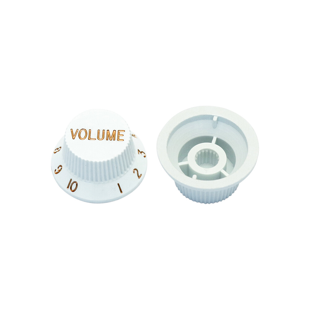 Guitar Speed Knobs 1 Volume 2 Tone Control Knobs for Fender Strat Electric White