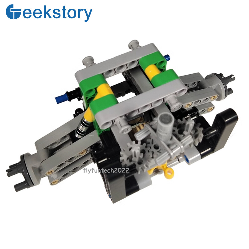 MOC Technic Building Blocks Wheel Rear-drive Differential Front Wheel Steering
