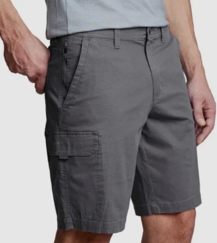 Copper & Oak Men’s Cargo Shorts Flex Waist Stretch Cotton Casual Gray Size 34