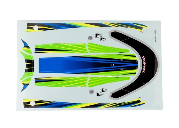 Traxxas 1/10 Disruptor Boat * Hatch Decal Set, Green * 10699-GRN