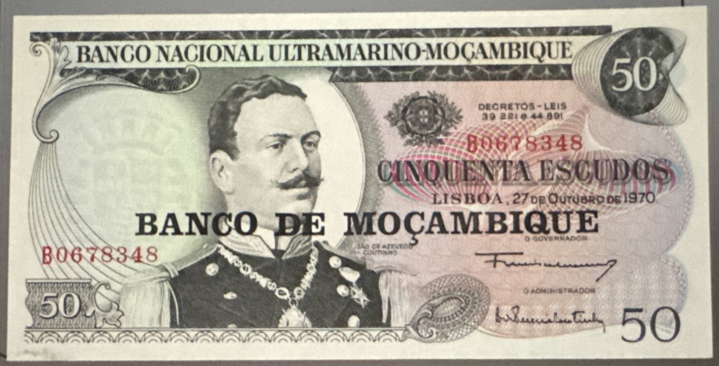 Mozambique 50 Escudas 1970 Banknote