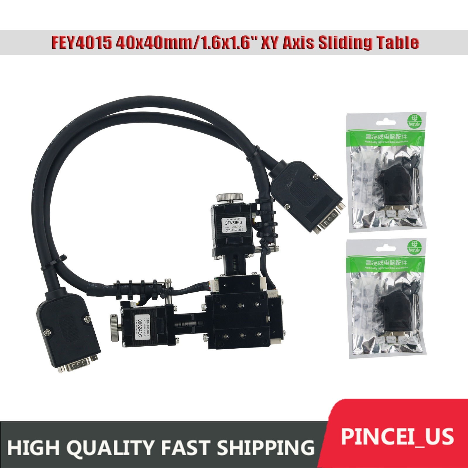 FEY4015 40x40mm/1.6x1.6" XY Axis Sliding Table Sliding Stage Cross Roller Type