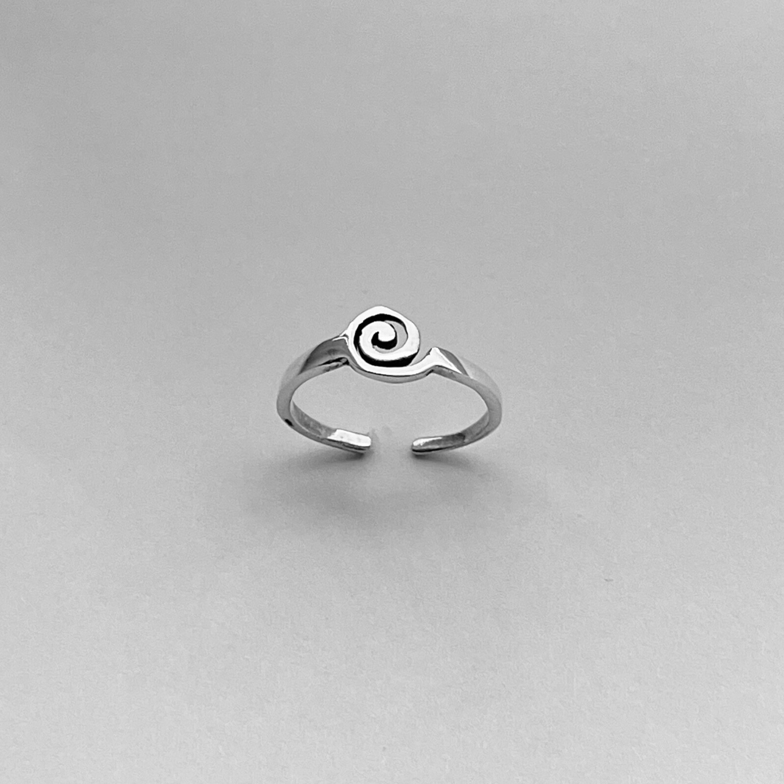 Sterling Silver Swirl Toe Ring, Silver Ring, Spiral Ring, Boho Ring