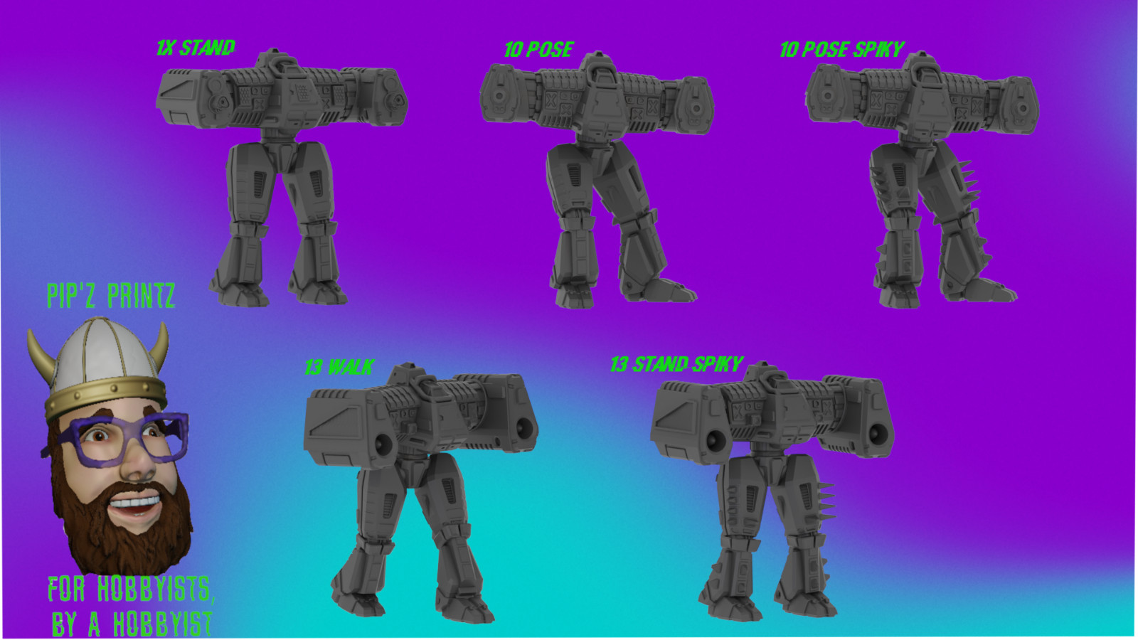 Bombard Alternate Mech Model For Battletech 6mm-10mm-15mm RLWS