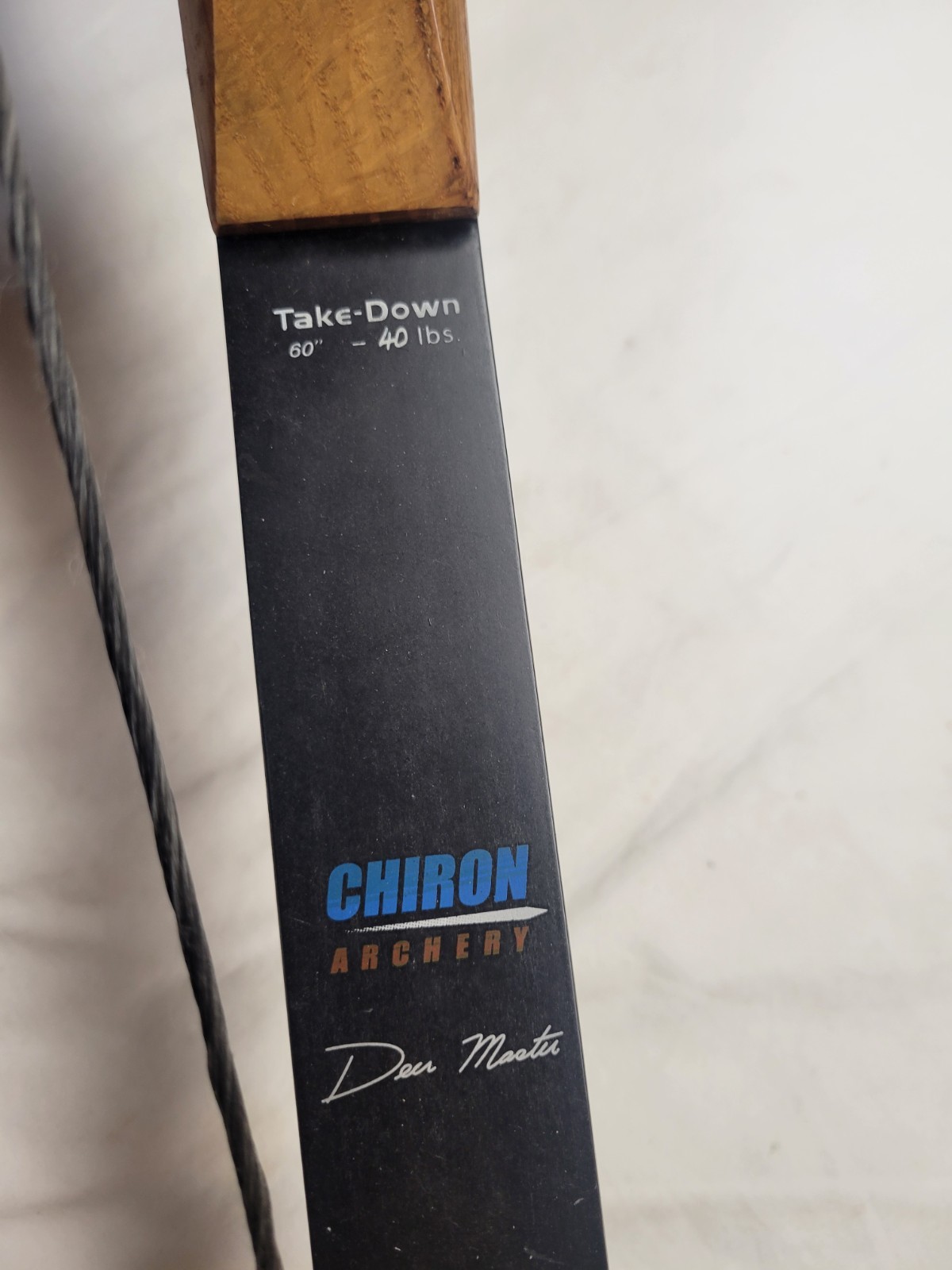 60" 40# Chiron Archery DEER MASTER Take Down Bow W/STRING & Quiver