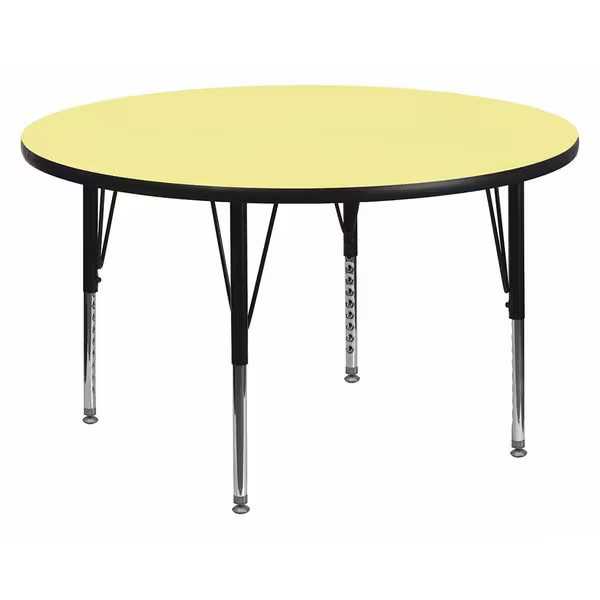 Flash Furniture Round Activity Table, Laminate, Yellow XU-A42-RND-YEL-T-P-GG