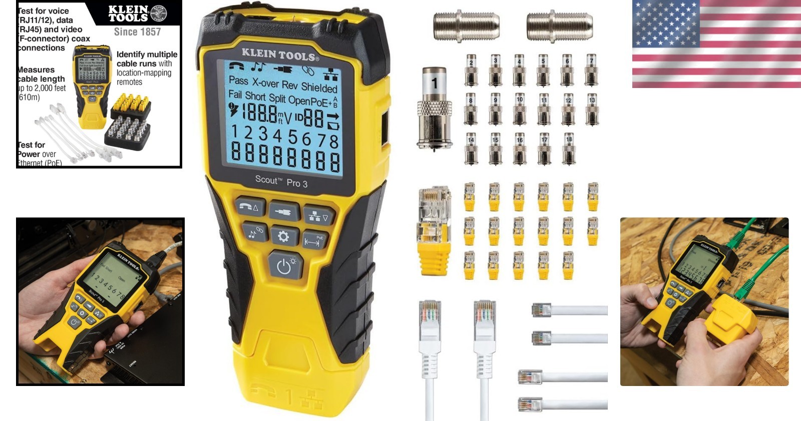Klein Tools VDV Scout Pro 3 Cable Tester with Remote - Tests Voice, Data, Video
