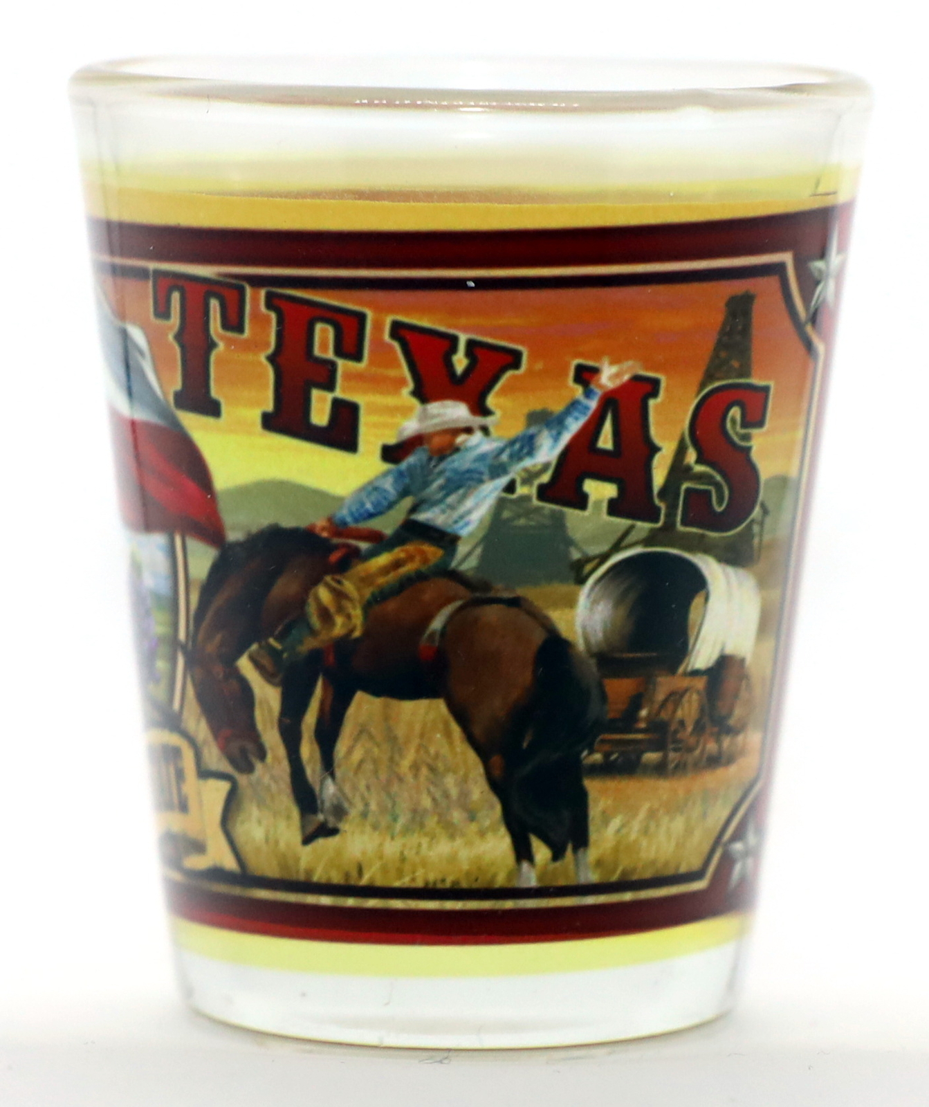 TEXAS STATE MURAL SHOT GLASS SHOTGLASS