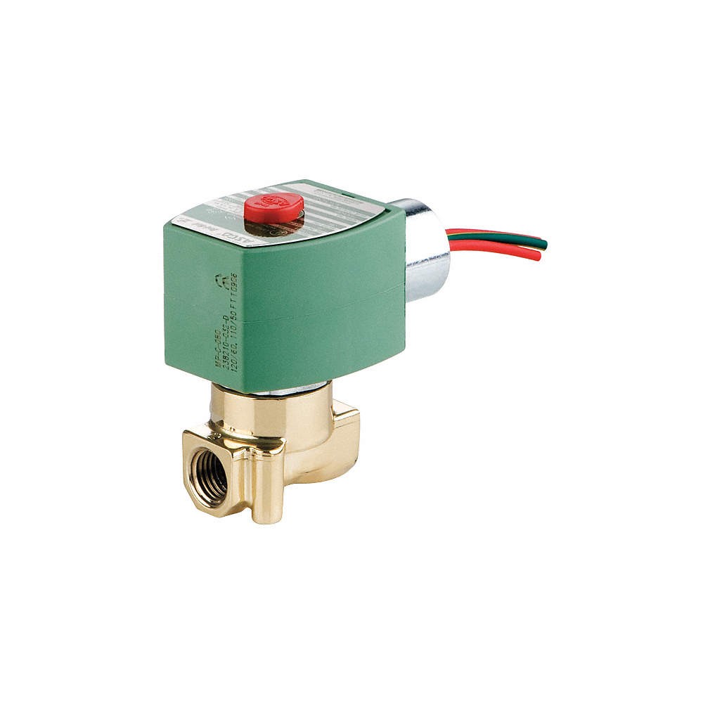 REDHAT 8262H002 Solenoid Valve,Brass,NC,Air, Inert Gas 6WTU2