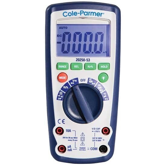 Cole-Parmer 20250-53 Industrial Digital Multimeter, IP67 - New – Open box