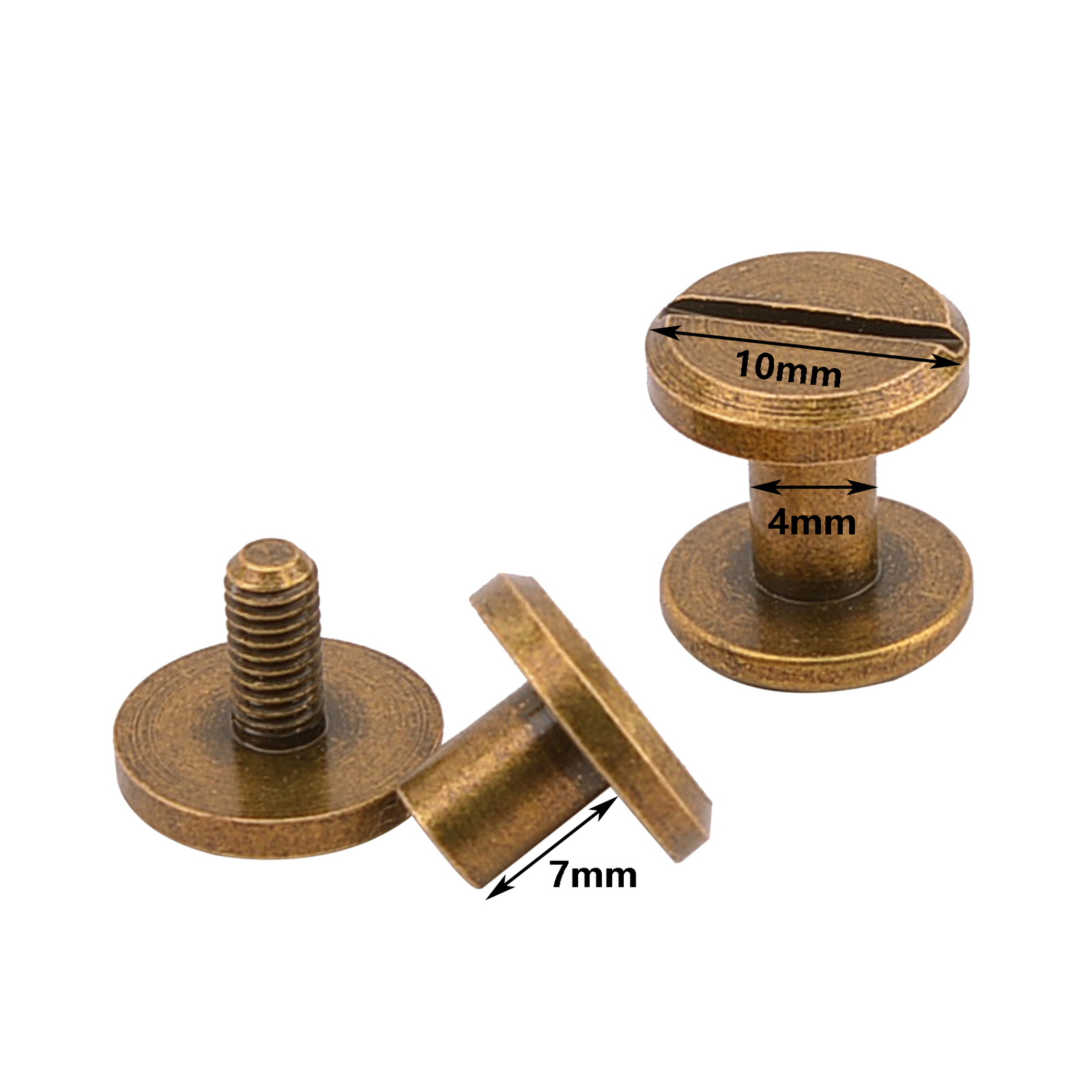 Gold Chicago Screws Brass Nail Stud Rivets for Gun Sling 10pack 20pack 50pack