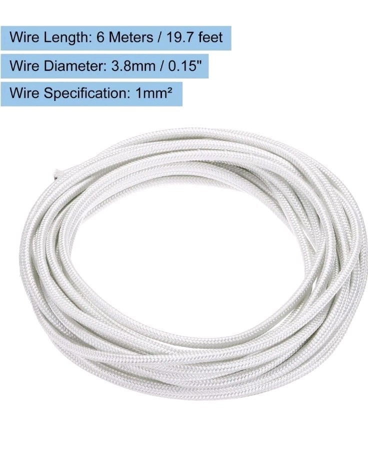 (2), 17 Gauge High Temp Wire 19.68FT, 17AWG Mica Glass Fiber High Temperature