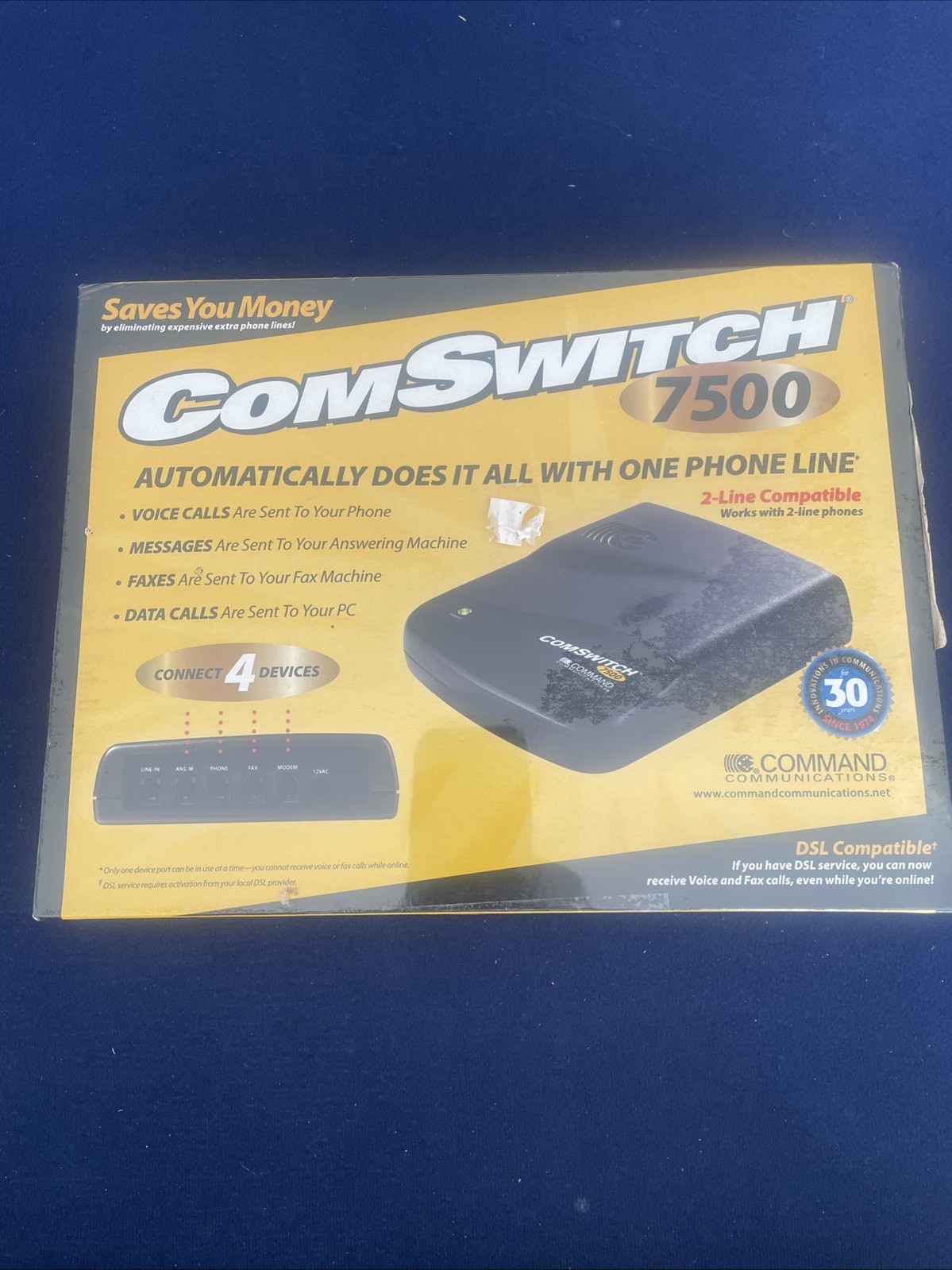 Command Communications ComSwitch 7500 Automatically Does It With One Phone Line