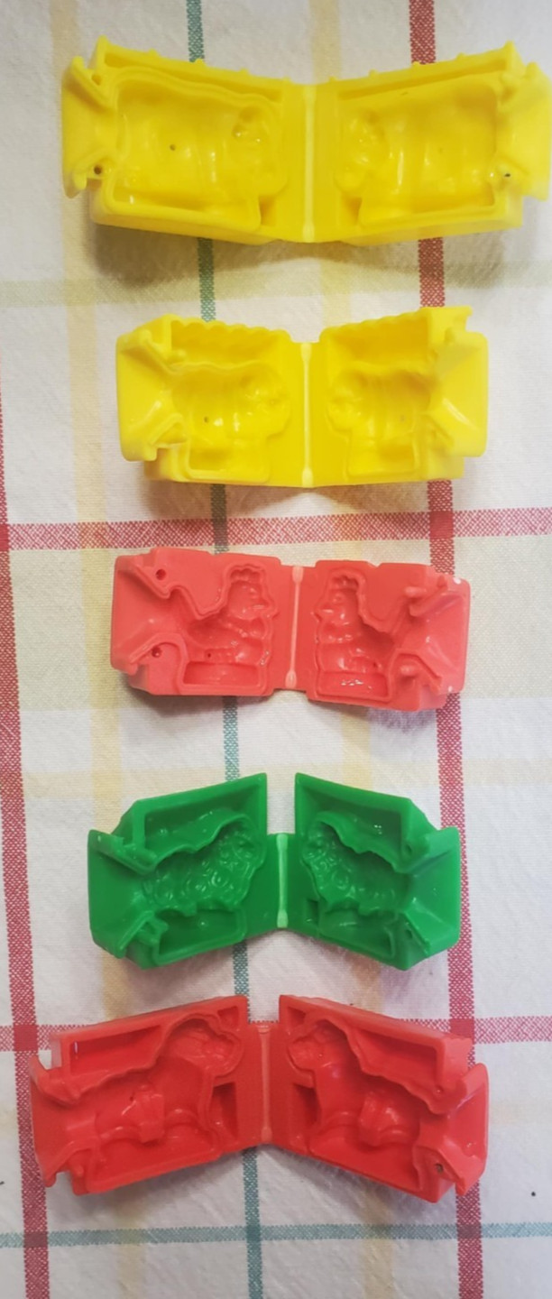 Vintage Play Doh Mold Set of Farm Animals by Hasbro