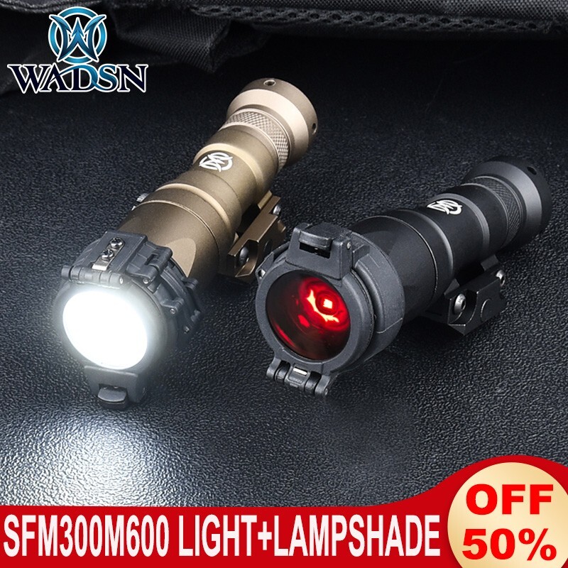 WADSN Flashlight Protector Cover Black for Surefir M300A M300B M600C M600B Nylon