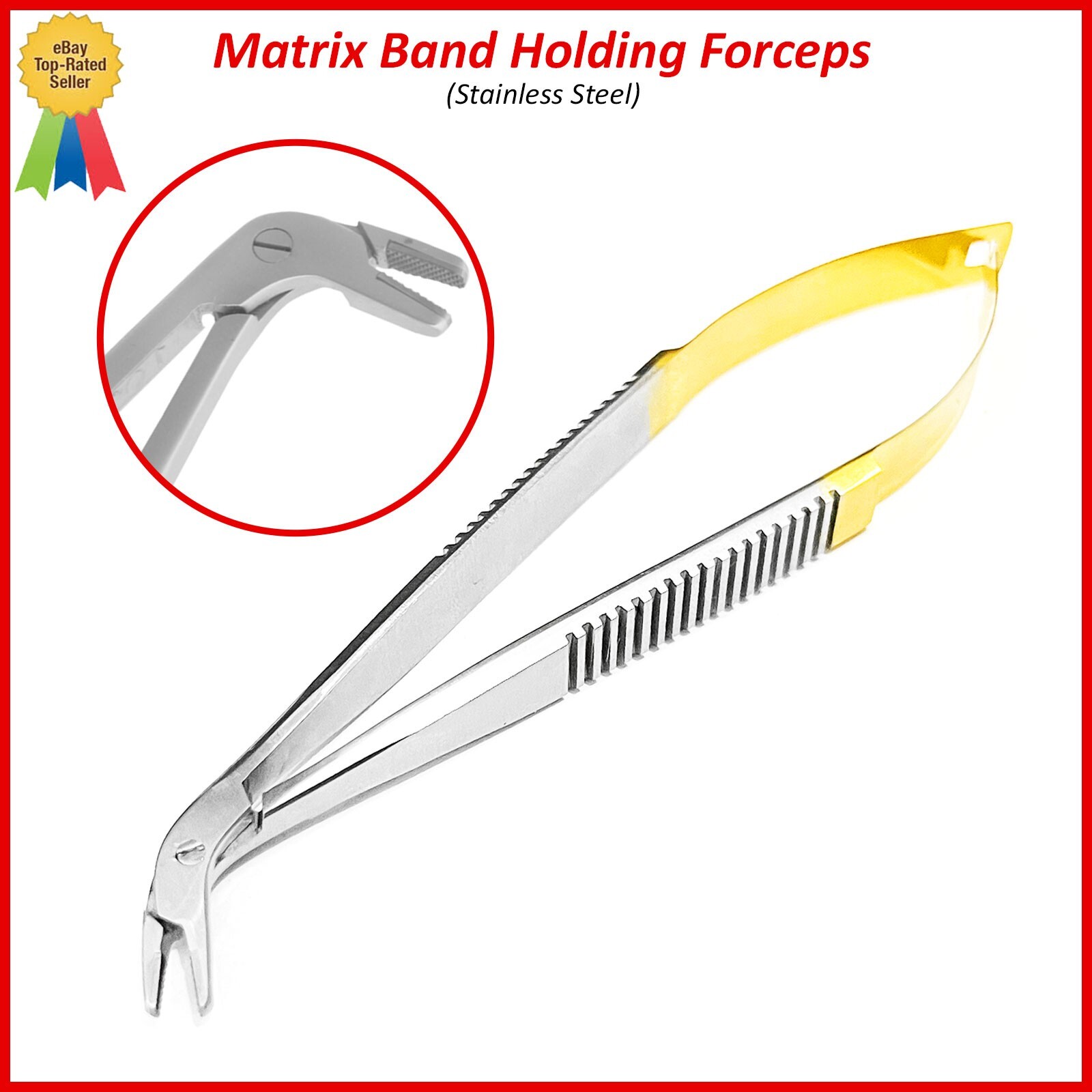 Dental Sectional Hold Matrix Inserting Band Holding Forceps Tweezers TC Tip