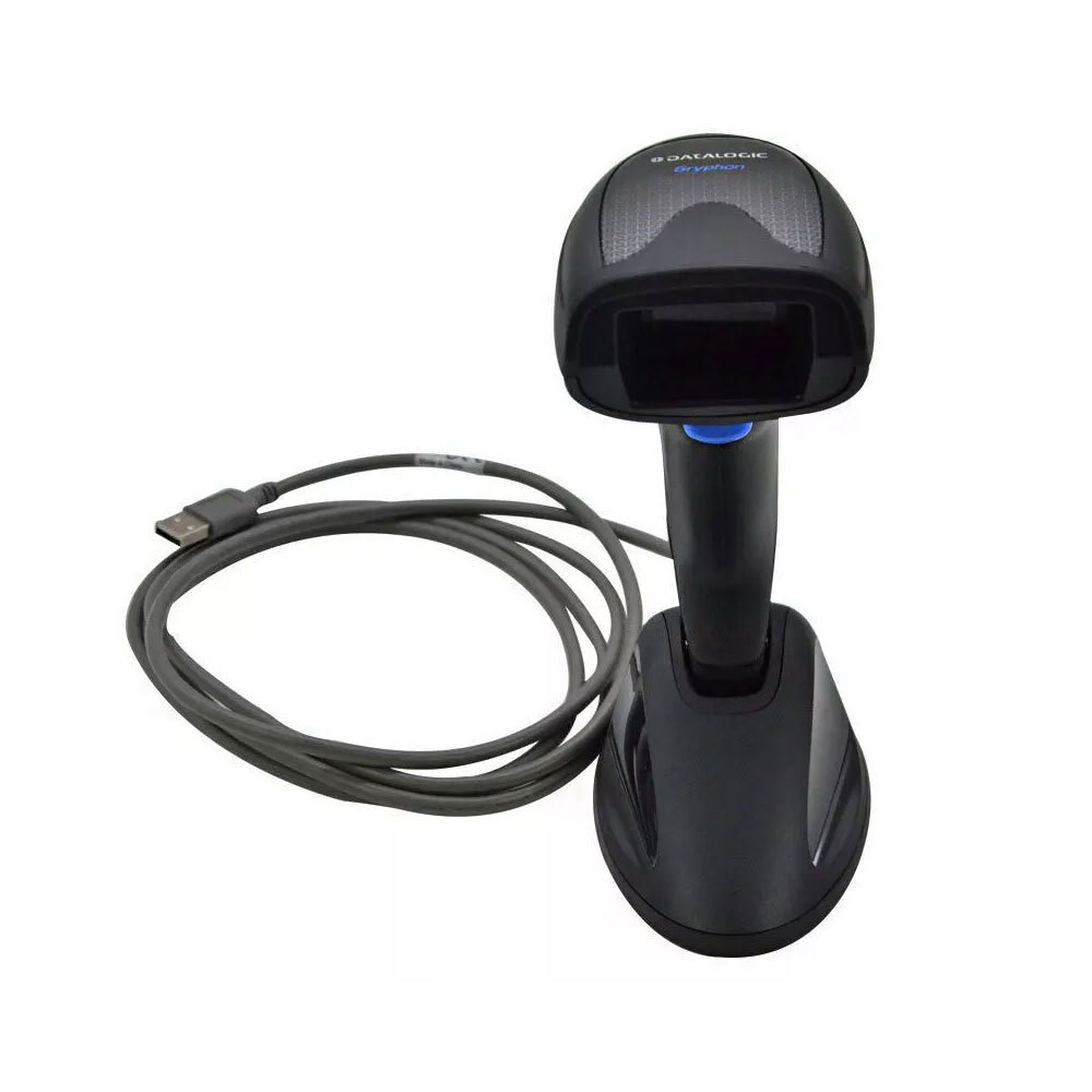 Datalogic Gryphon GD4590 2D QR Code Scanner USB Handheld Barcode Scanner W/ Base
