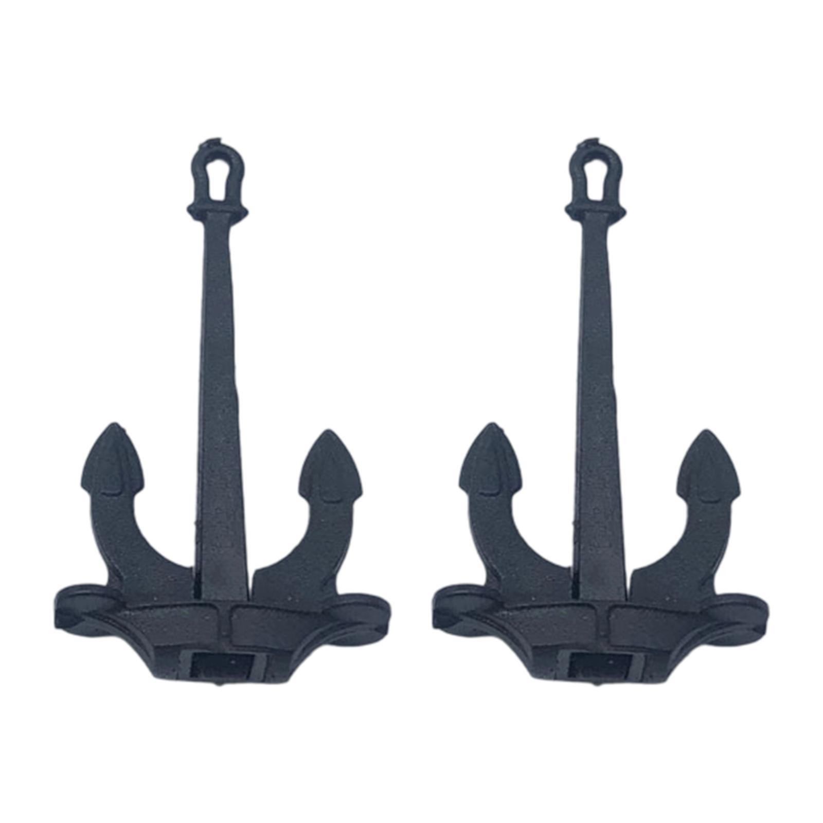 2x RC Boat Hall Anchors for Model Ship Making Mini Movable Anchor Rod RC Boat