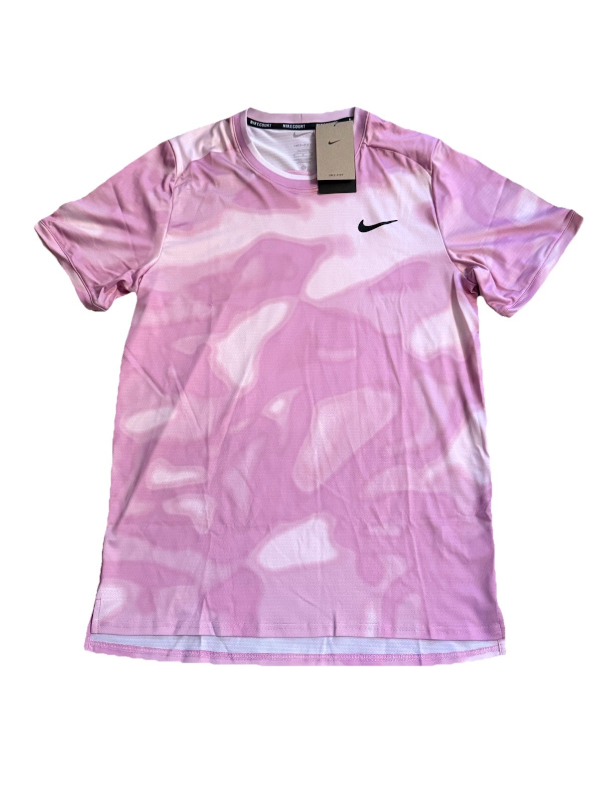 Nike Court Dri-FIT Tie-Dye Tennis Shirt Pink FQ2110-632 Men’s Size Medium-Tall