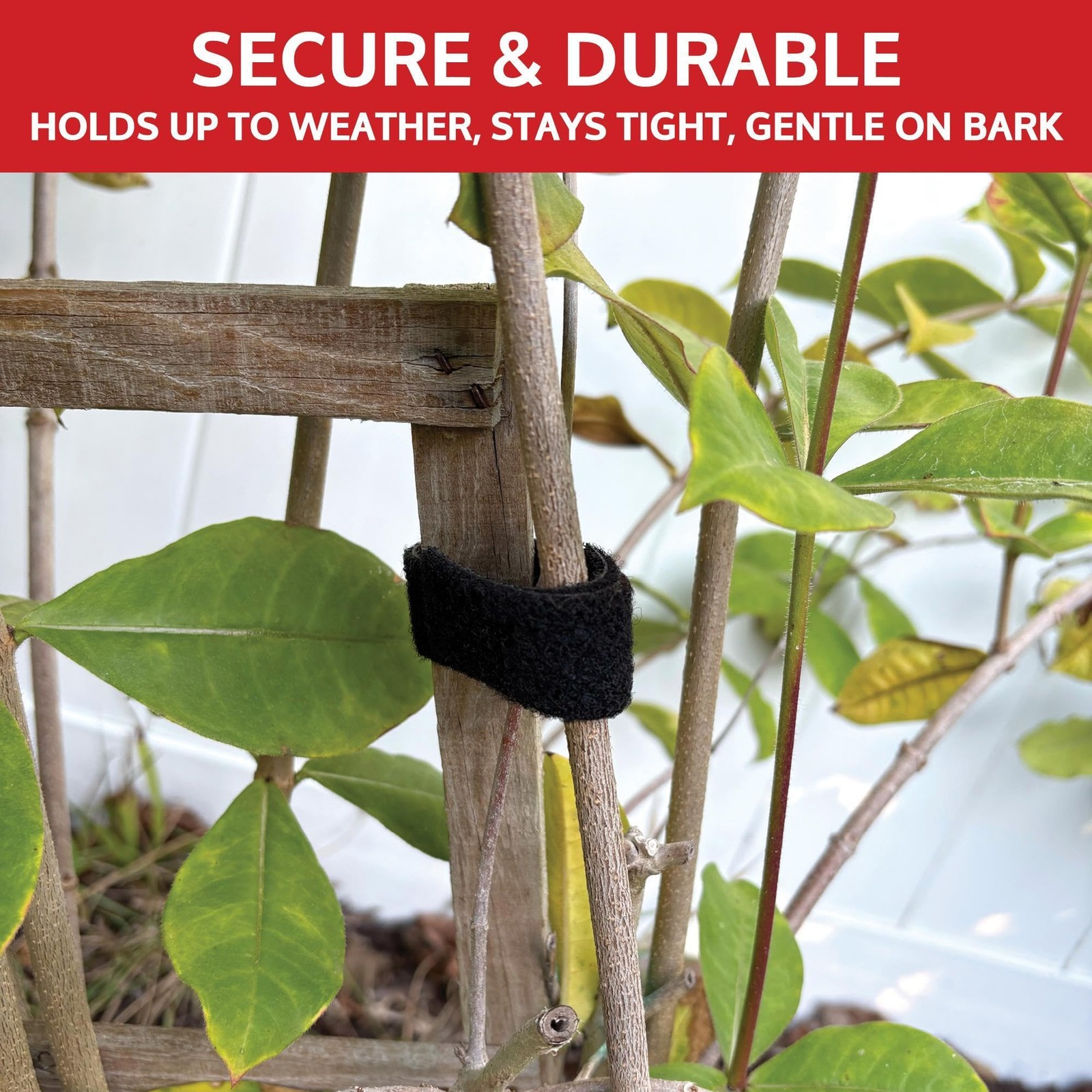 Reusable Hook & Loop Garden Plant Tie Strong Grip Fastener Roll 1" x 16' (1" ...