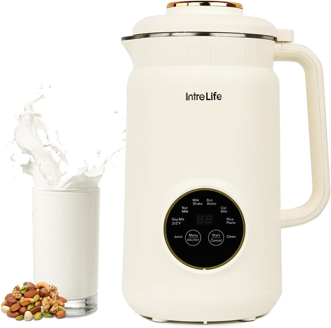 34 Oz Nut Milk Maker Machine, 8 in 1 Soy Milk Maker with Nut Milk Bag, Plant Bas