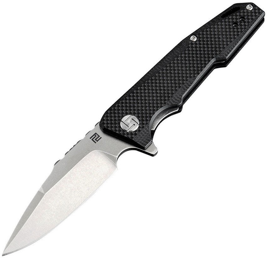 Artisan Predator Linerlock Black D2 Tool Steel Blade Folding Knife - 1706PS-BKF