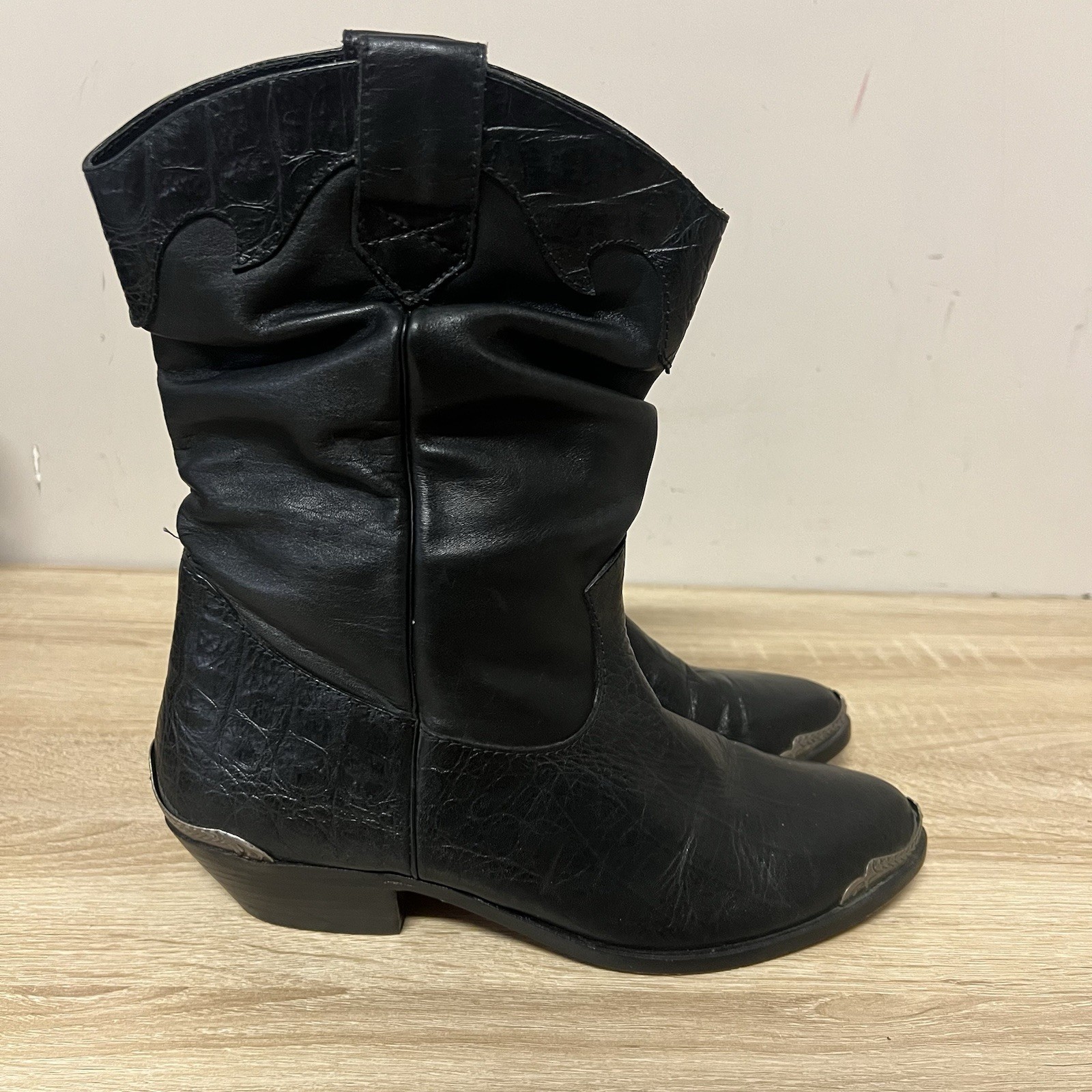 Jean Pier Clemente Women’s Black Western Dress Boots 8 D Brazil Festival Rodeo