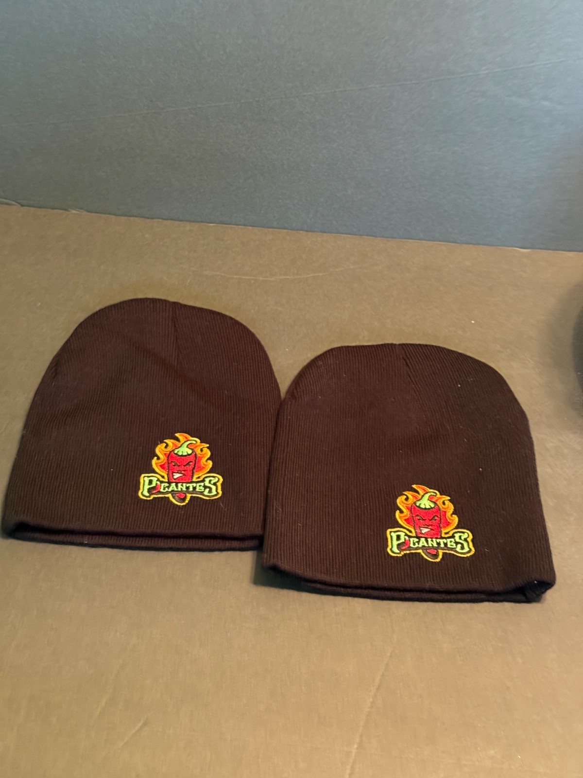LOT OF 2 LAKE COUNTY PICANTES CAPTIANS MILB  BEANIE KNIT WINTER CAP HAT SGA