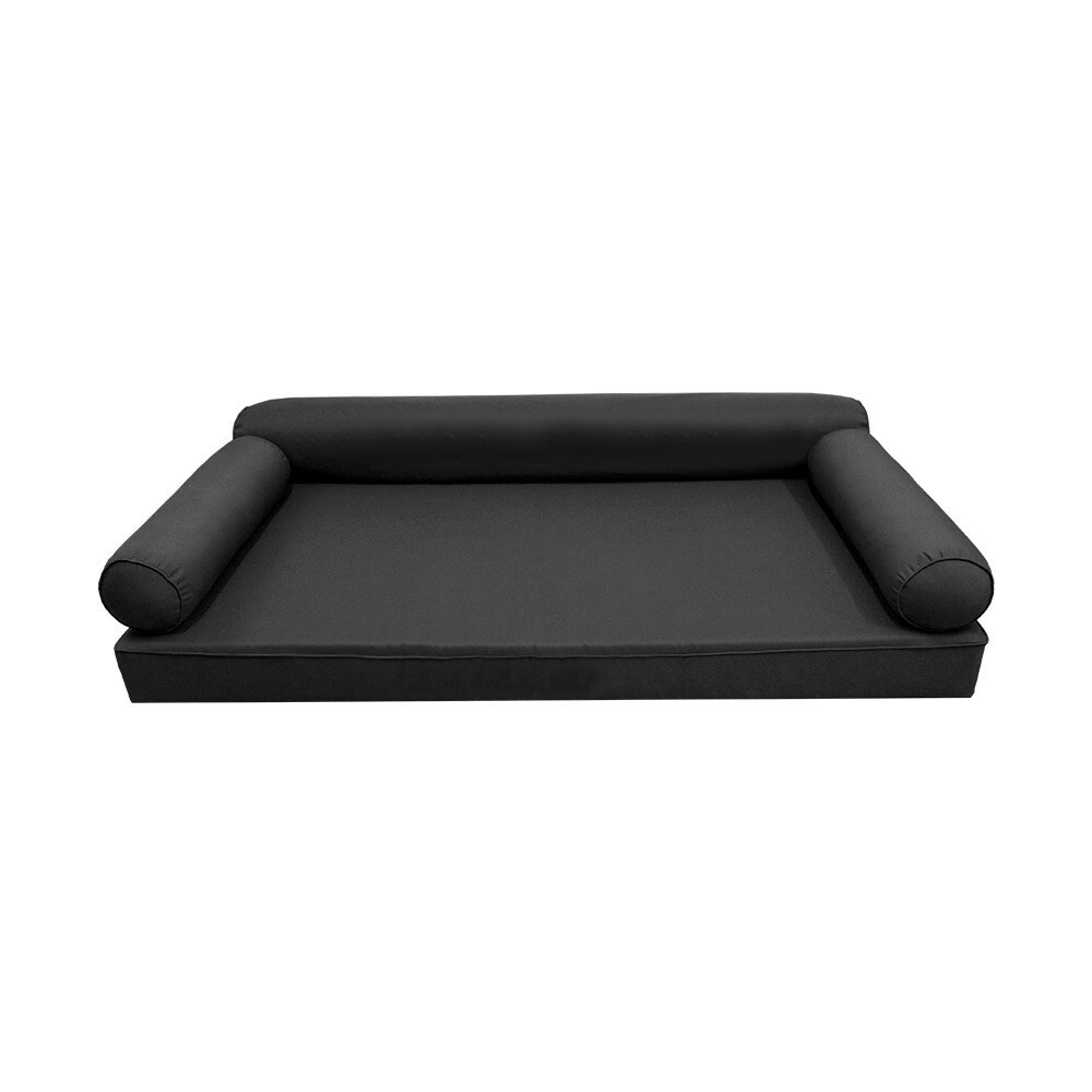 |SLIPCOVER ONLY|S6 Daybed Mattress Bolster Pillow Covers Piped Trim Crib AD003