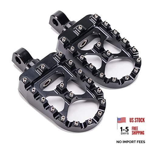 CNC Wide Foot Pegs 360° Roating MX Chopper Bobber Style for harley Dyna black