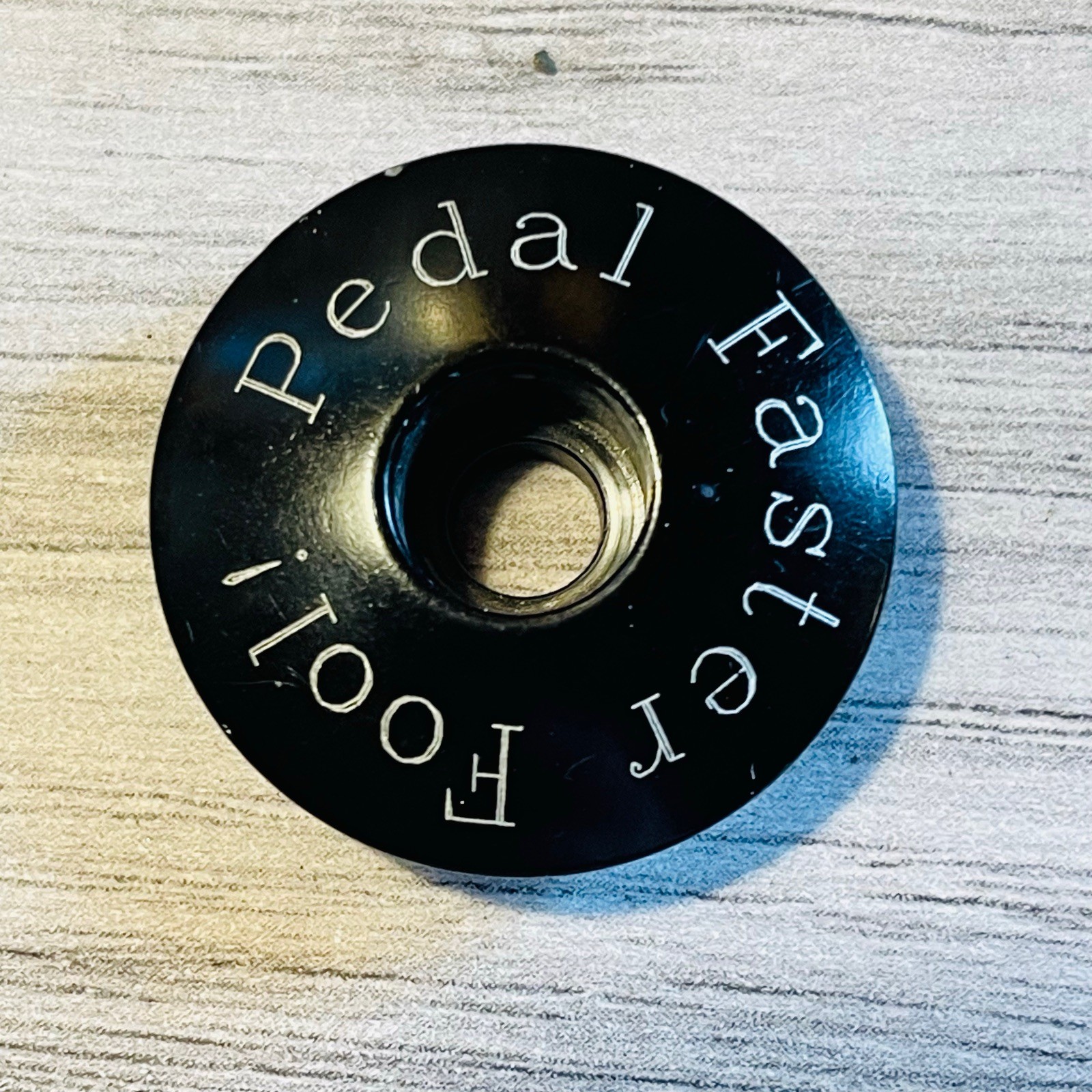 Pedal Faster Fool! 1 1/8 Threadless Headset Top Cap Black Aluminum