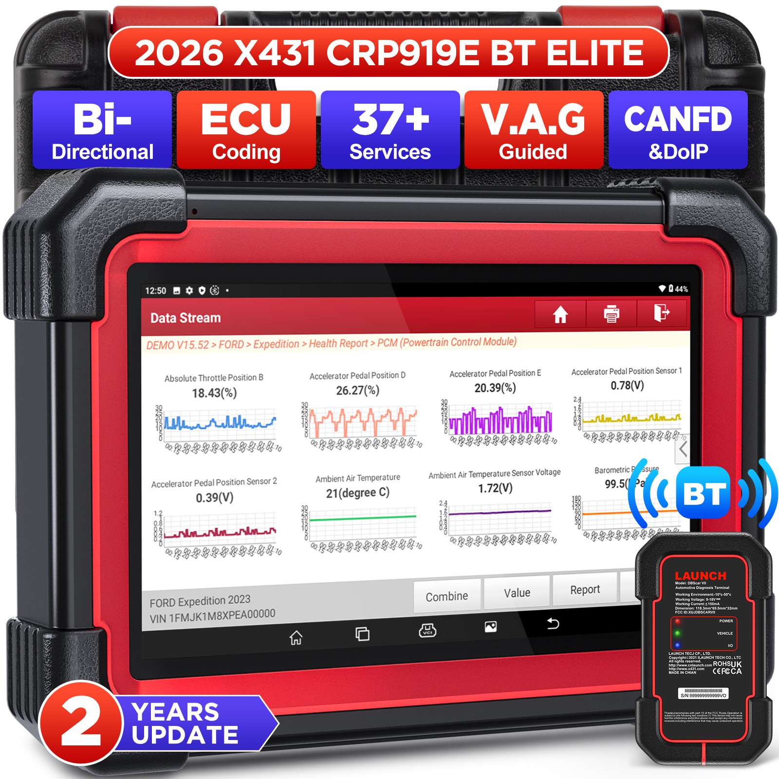 2026 Newest LAUNCH X431 CRP919EBT Bidirectional OBD2 Car Diagnostic Scanner Tool