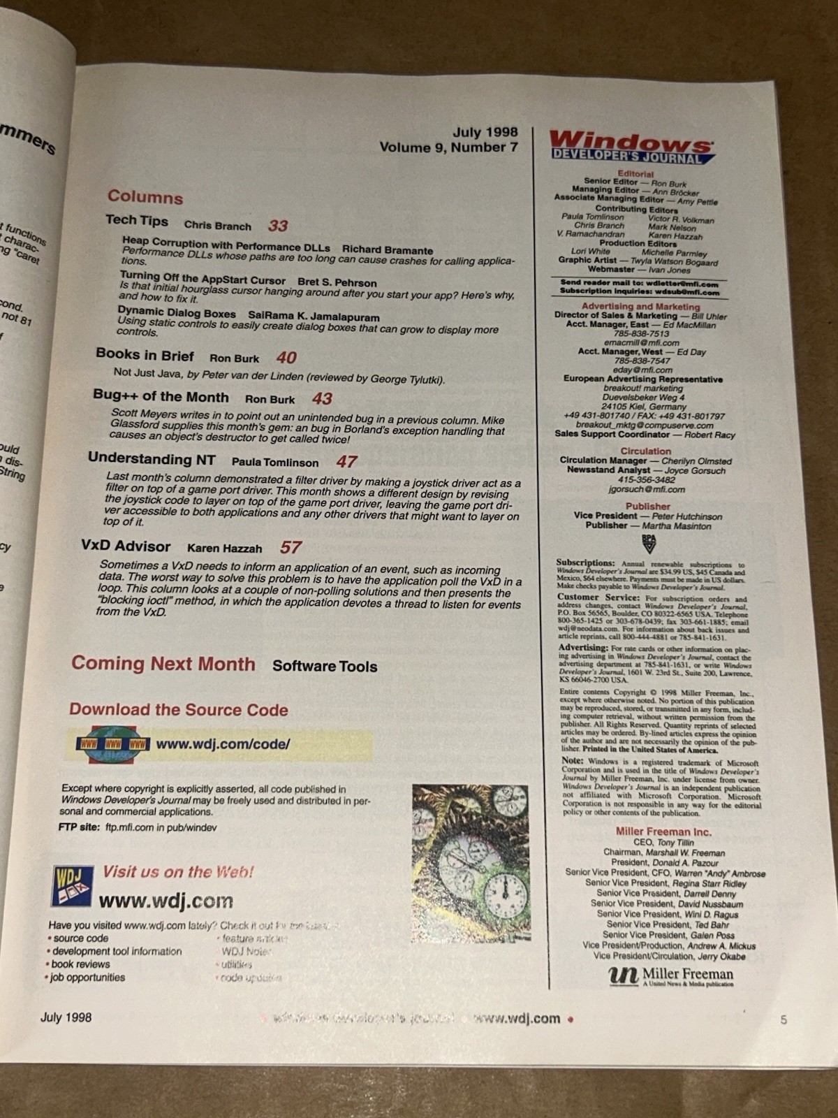Windows Developer Journal 1998 Debugging: Win95/Win98 Bug & Add-On MFC Debugger