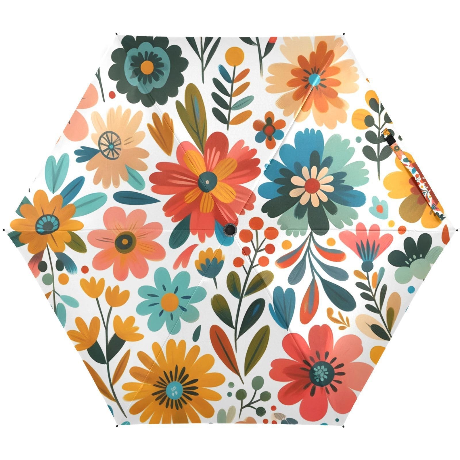 JIPONI Mini Travel Umbrellas for Rain Wildflower, Small one size, Floral